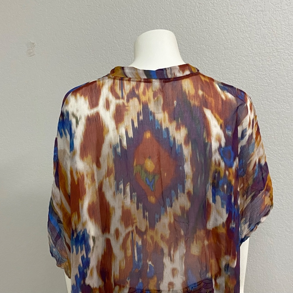 Chico’s Sheer Silk Top - Picture 7 of 9
